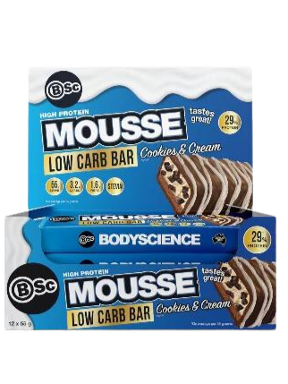 Bsc High Protein Low Carb MOUSSE Bar 55g - 5 Flavours available
